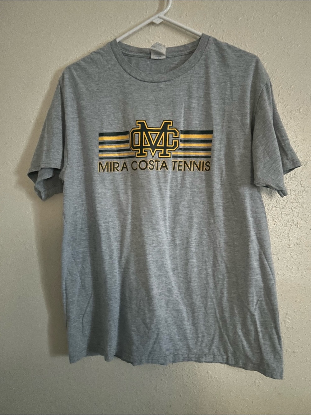 Mira Costa Tennis Men's Gray Short-Sleeve Tee with Logo